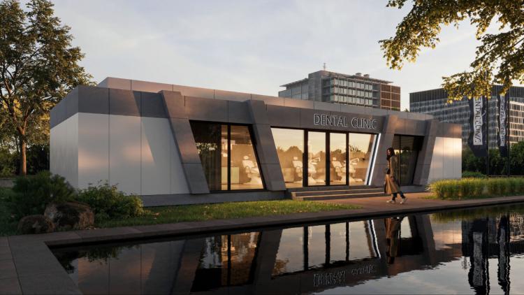 Moderner modularer Pavillon – Zahnarztpraxis / Medizinisches Zentrum